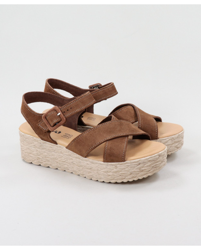 Sandalias de Senhora Ginova de Tiras Cruzadas