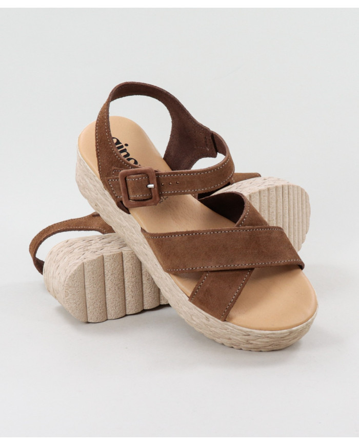 Sandalias de Senhora Ginova de Tiras Cruzadas