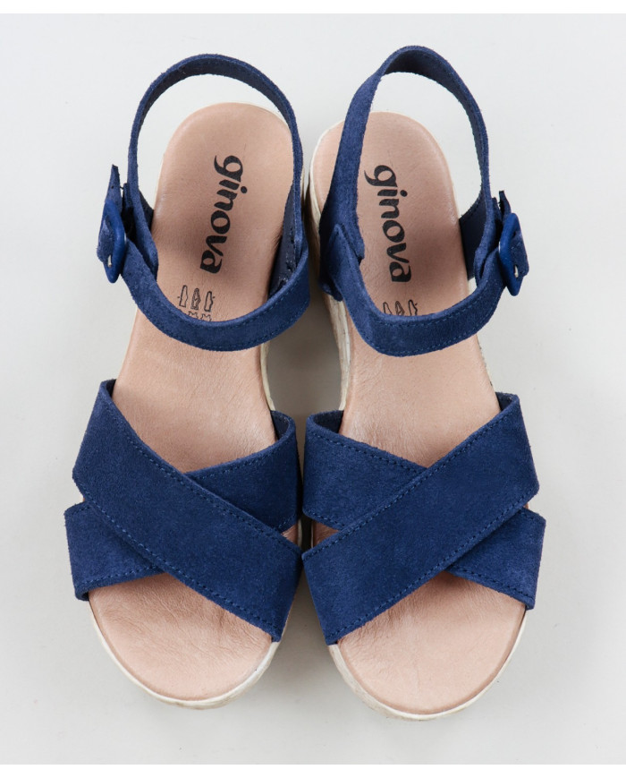 Sandalias de Senhora Ginova de Tiras Cruzadas