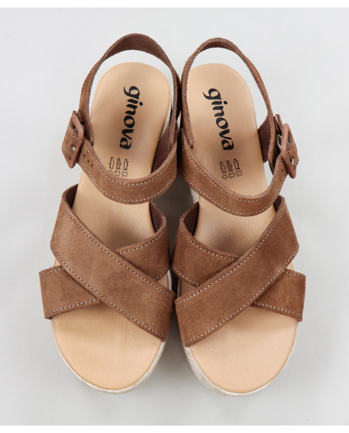 Sandalias de Senhora Ginova de Tiras Cruzadas