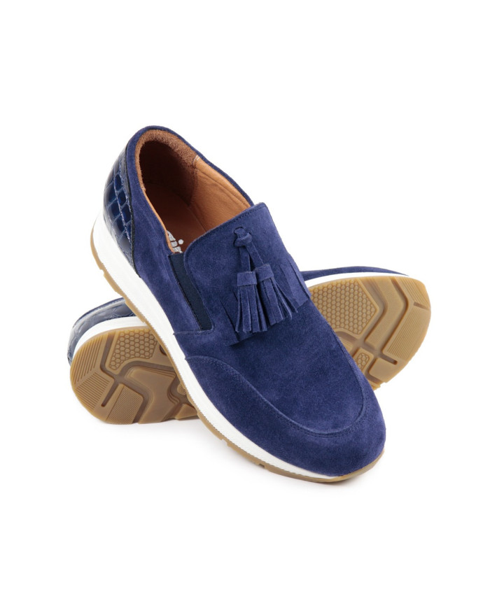 Sapatilhas Azul de Mulher Ginova com Berloque