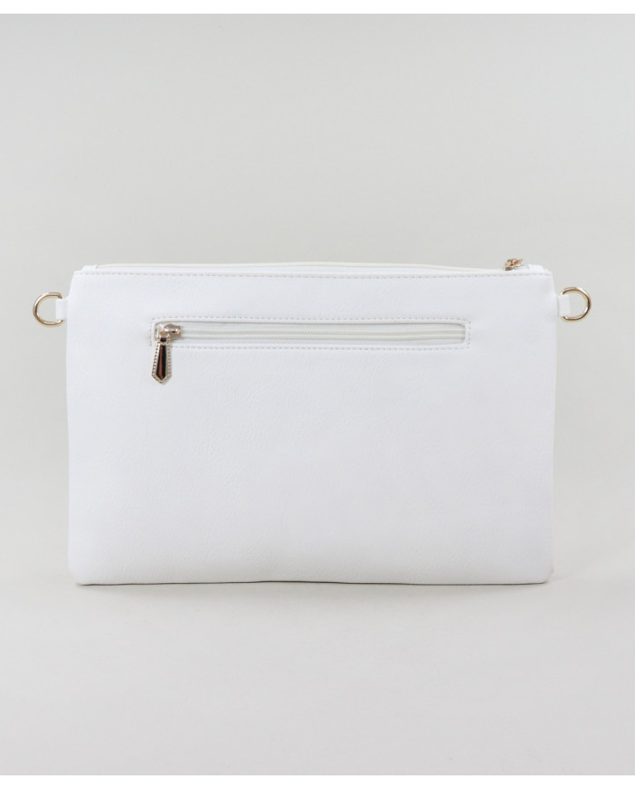 Perforated White Women's Clutch