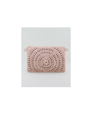 Clutch Feminina Rosa Perfurada