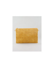 Femenino embrague Mostarda Perforated