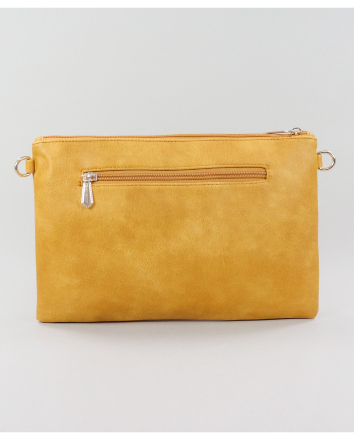 Femenino embrague Mostarda Perforated