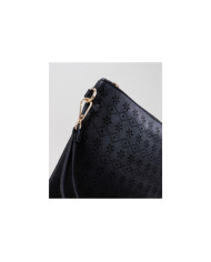 Women's Clutch in Black Perforated