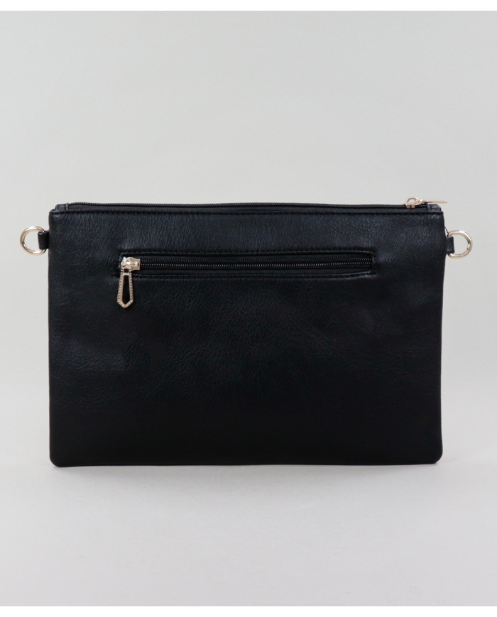 Clutch Feminina em Preto Perfurada