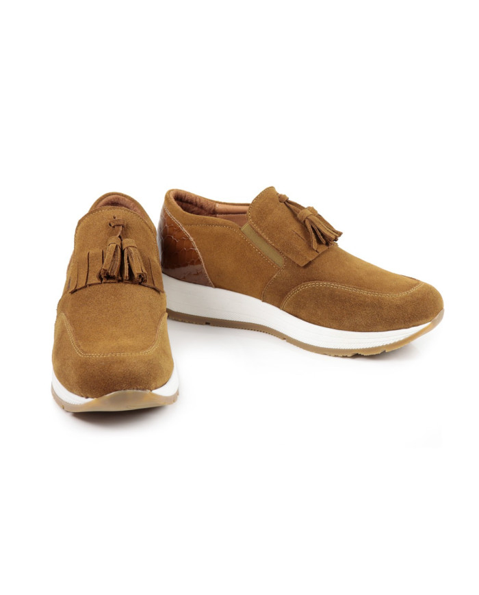 Sapatilhas Camel de Mulher Ginova com Berloque