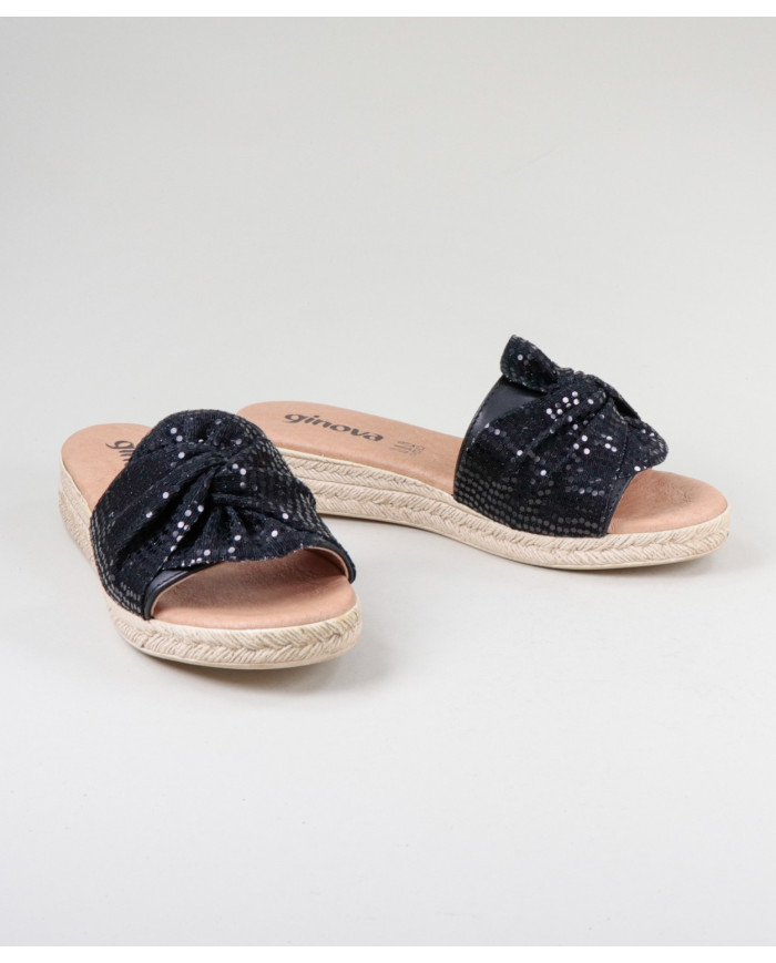 Chinelos Preto de Senhora Ginova com Brilhos