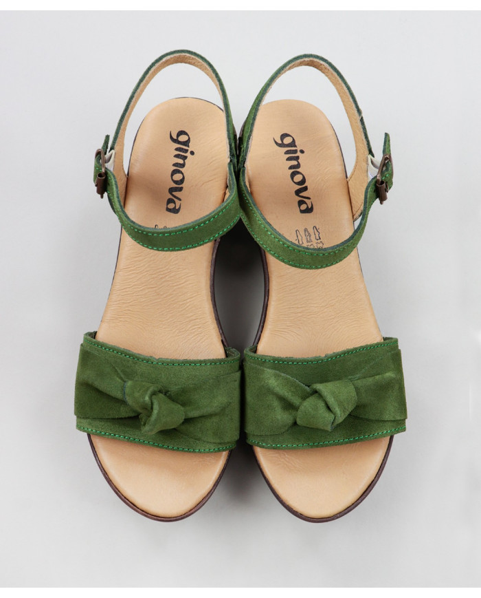 Green Sandals of Cunha Ginova with Nó