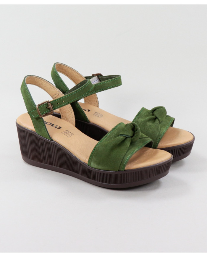 Green Sandals of Cunha Ginova with Nó
