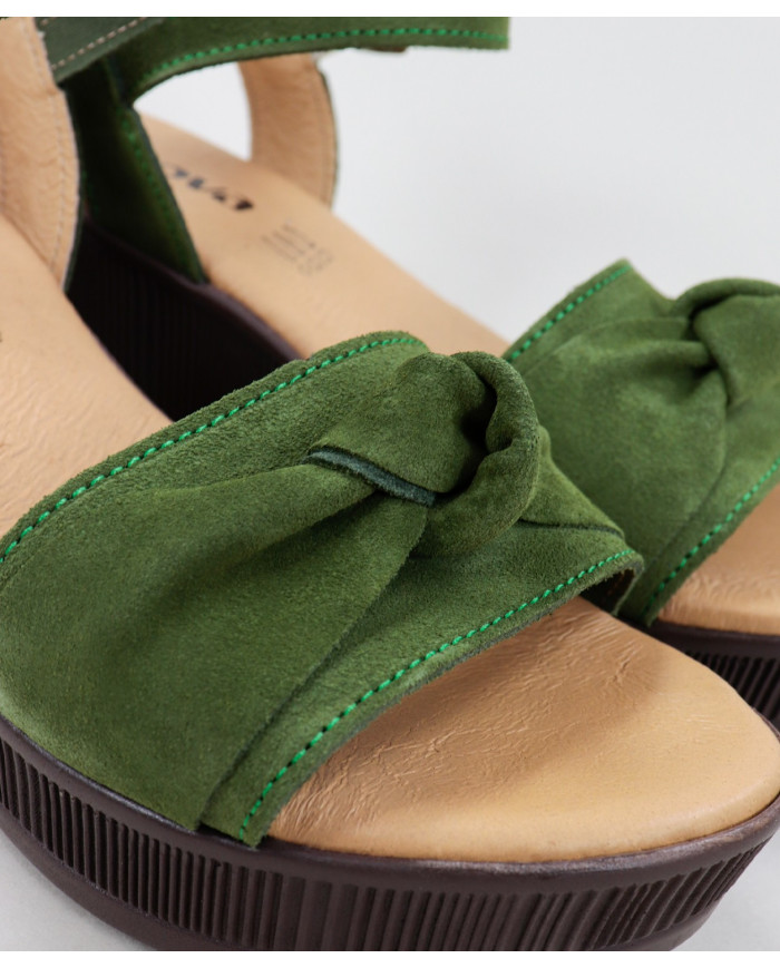 Green Sandals of Cunha Ginova with Nó