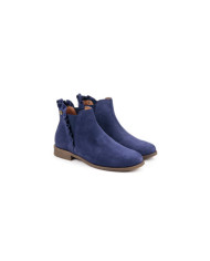 Blue Boots Rasas Female Ginova Folhos