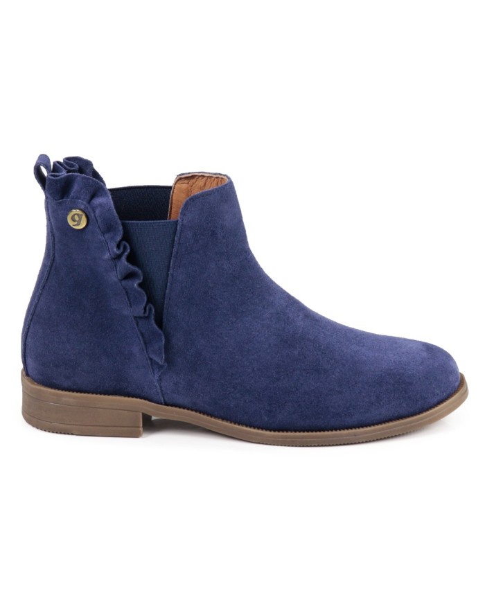 Blue Boots Rasas Female Ginova Folhos