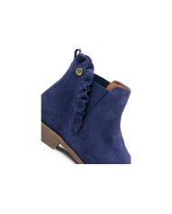 Blue Boots Rasas Female Ginova Folhos