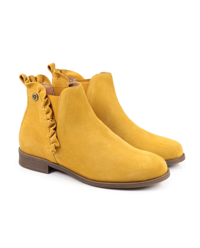 Women's Rasa Yellow Boots Ginova Folhos