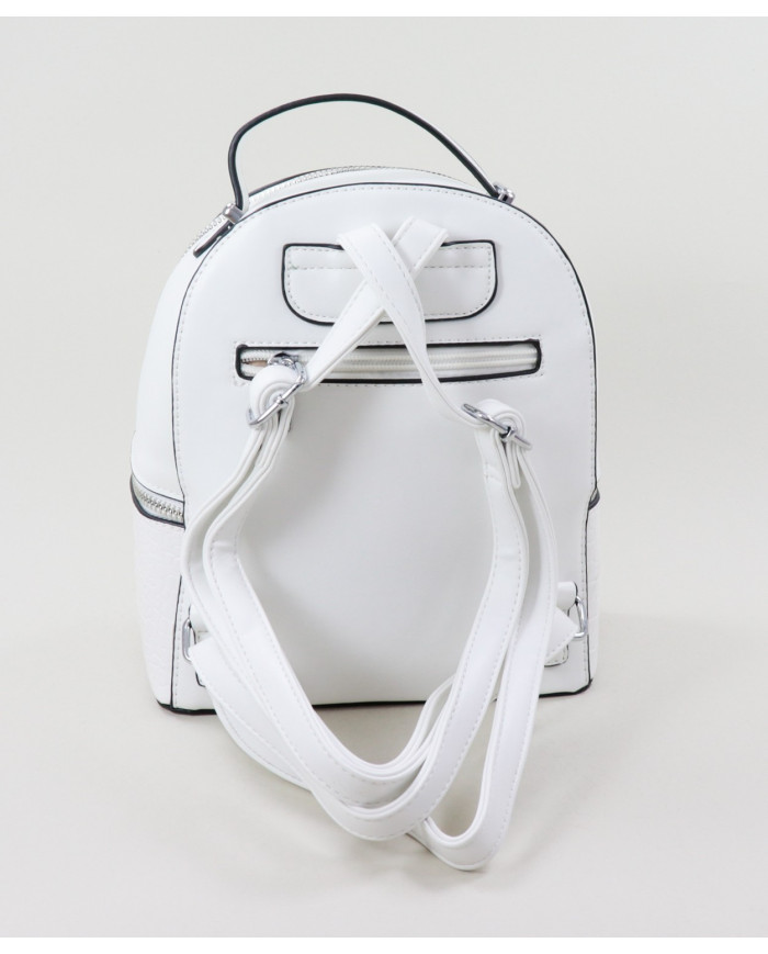 Mochila Branca de Senhora com Fecho