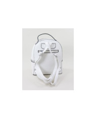 Ladies White Backpack with Clasp