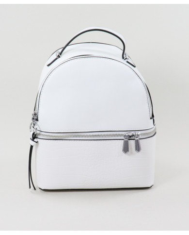 Mochila Branca de Senhora com Fecho