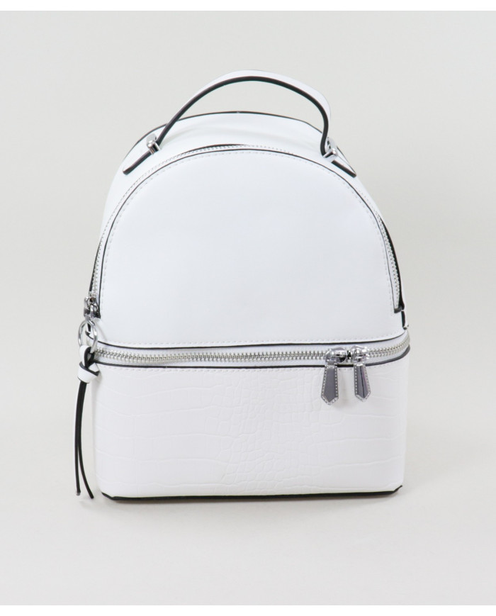Damas Mochila Blanca con cierre
