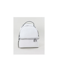 Ladies White Backpack with Clasp