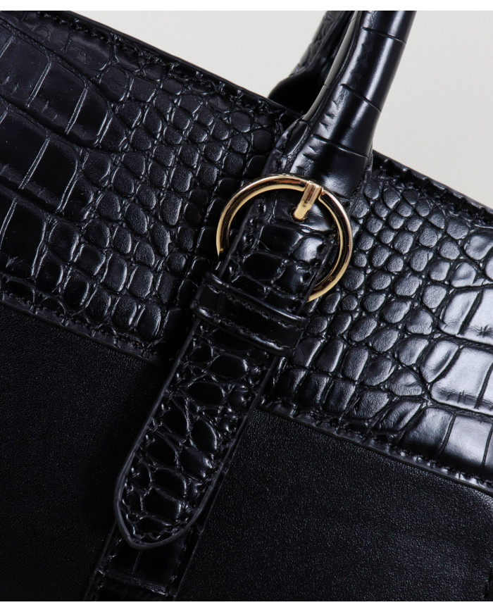 Ladies Black Case with Buckles