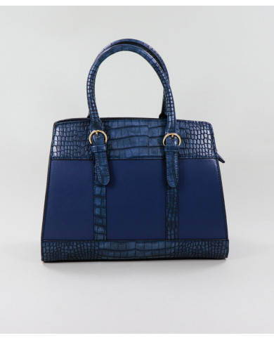 Bolso de la señora azul con cubos