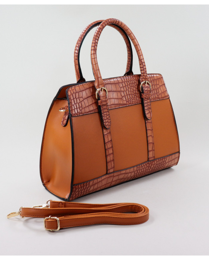 Ladies Camel Bag with Buckles