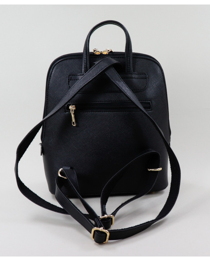Ladies Black Backpack with Seams