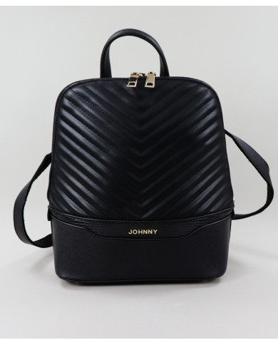 Ladies Black Backpack with Seams