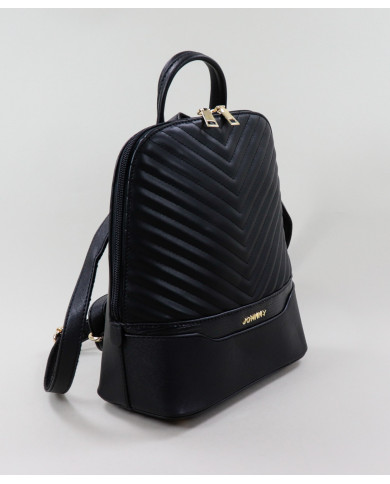 Damas Mochila negra con costuras