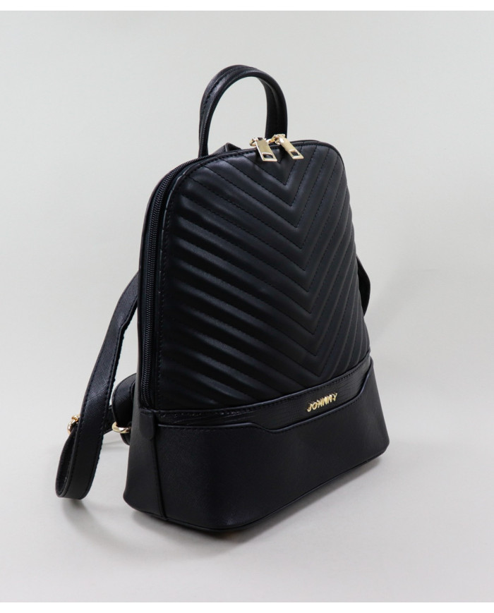 Mochila Preta de Senhora com Costuras