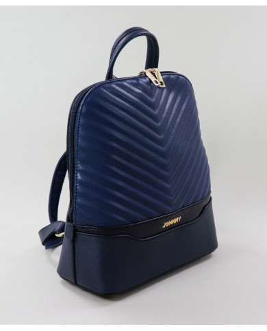 Damas Mochila azul con costuras