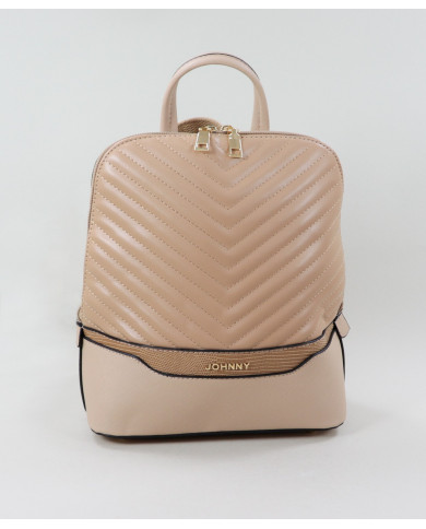 Mochila Bege de Senhora com Costuras