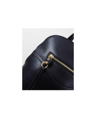 Mochila Preta de Senhora com Fecho Frontal