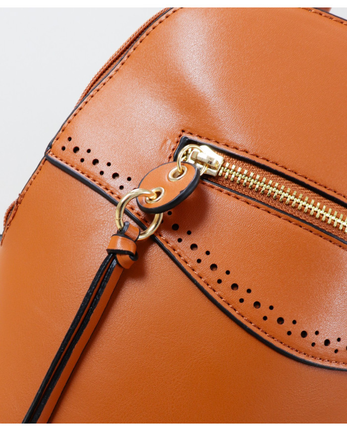 Ladies Camel Backpack with Front Clasp