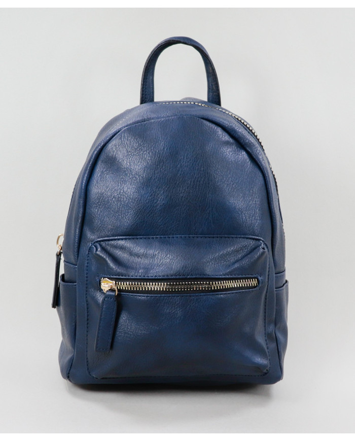 Mochila Azul com Fecho Frontal