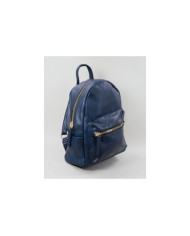 Blue Backpack with Front Clasp