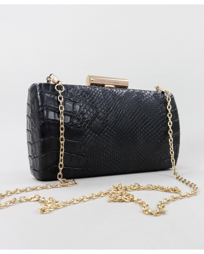 Black Pochete of Ceremony with Texture