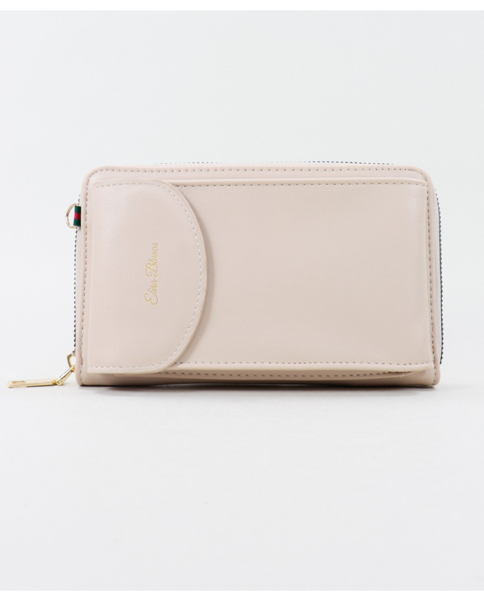 Ladies Taupe Wallet with Phone Bag