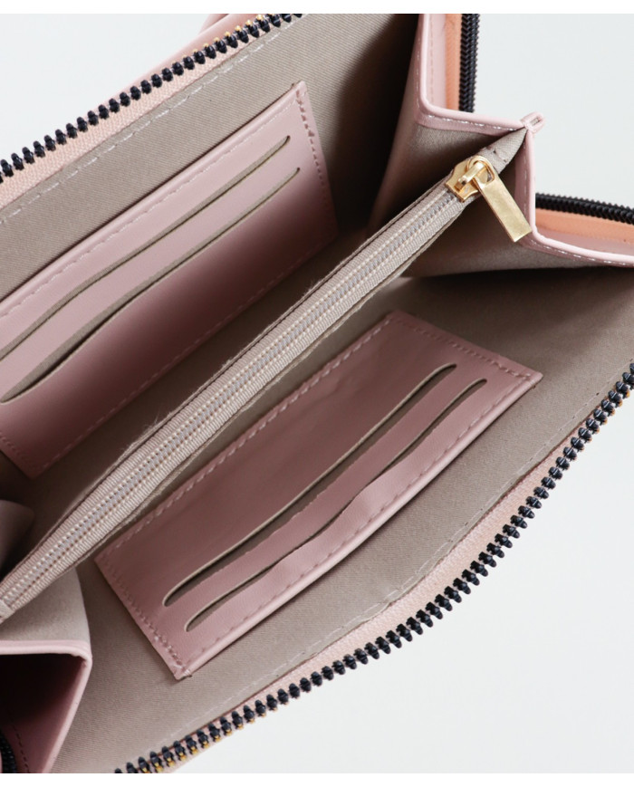 Señoras Pink Wallet con Teléfono Bolsa