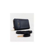 Señoras Black Wallet con la bolsa de teléfono móvil