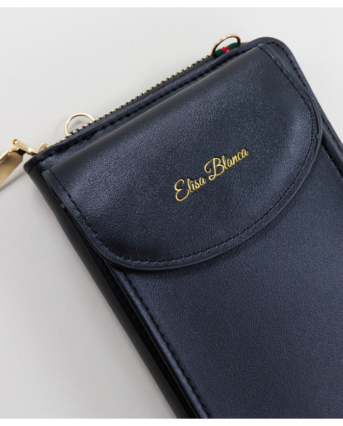 Señoras Black Wallet con la bolsa de teléfono móvil