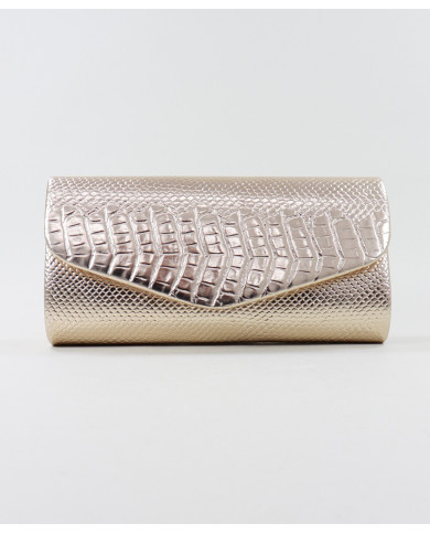 Pochete Dourado de Senhora com Textura