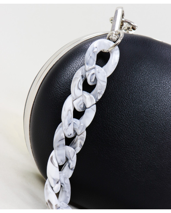 Pochete Preta Oval de Senhora