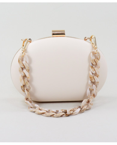 Pochete Bege Oval de Senhora