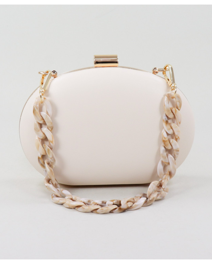 Pochete Beige Oval de Senhora