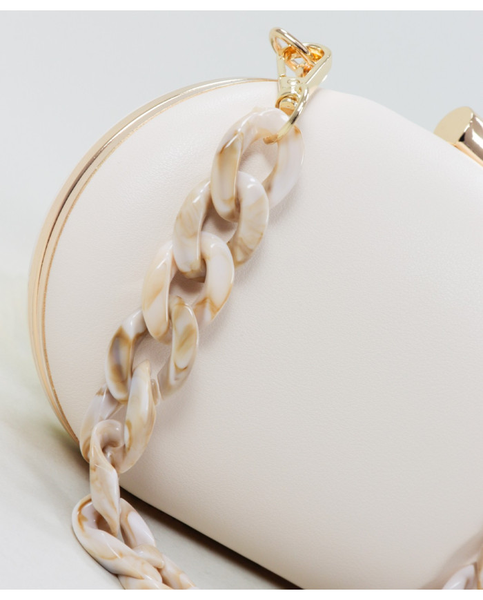 Pochete Beige Oval de Senhora