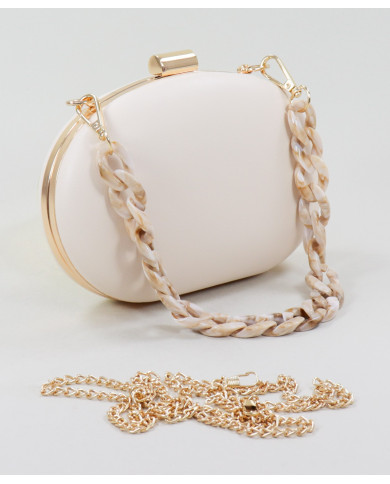 Pochete Bege Oval de Senhora