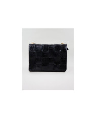 Lady's Black Case with Interlaced Strips